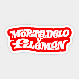 Mortadelo y Filemon white Sticker